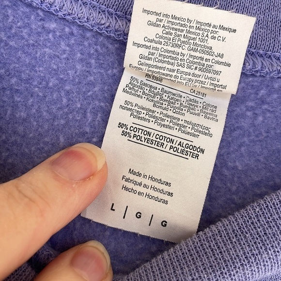 Gildan Purple Graphic Sweatshirt - Picture 6 of 7